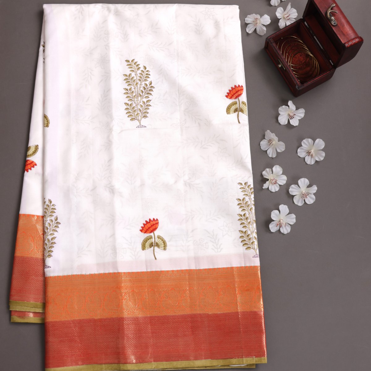 Block Print Kanjeevaram