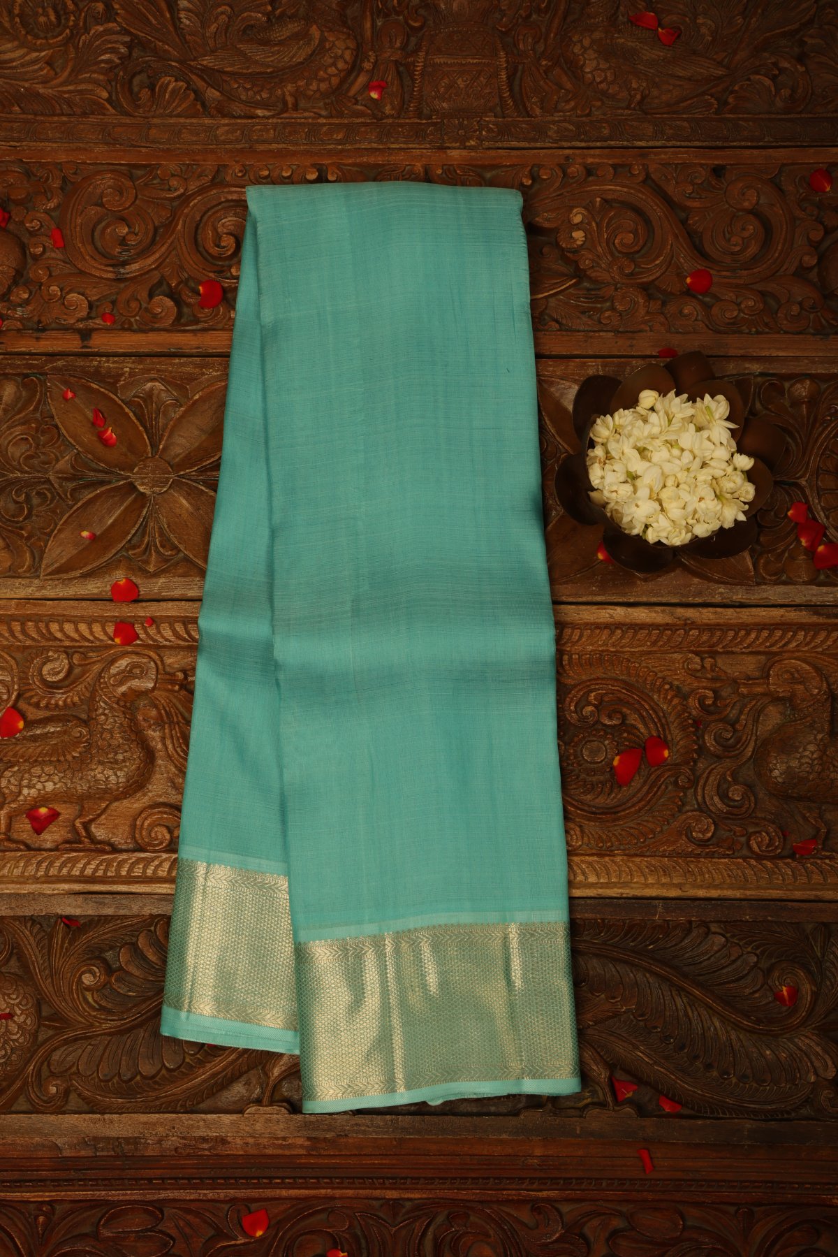 Multi Color Silver Zari Border With Embroidery Organza Saree With Blouse