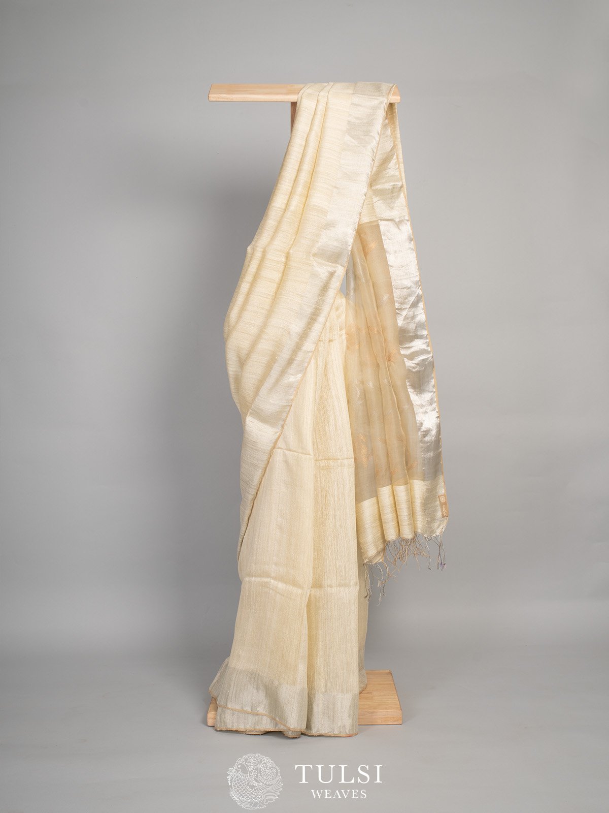 Tussar Tussar Silk Saree - Cream