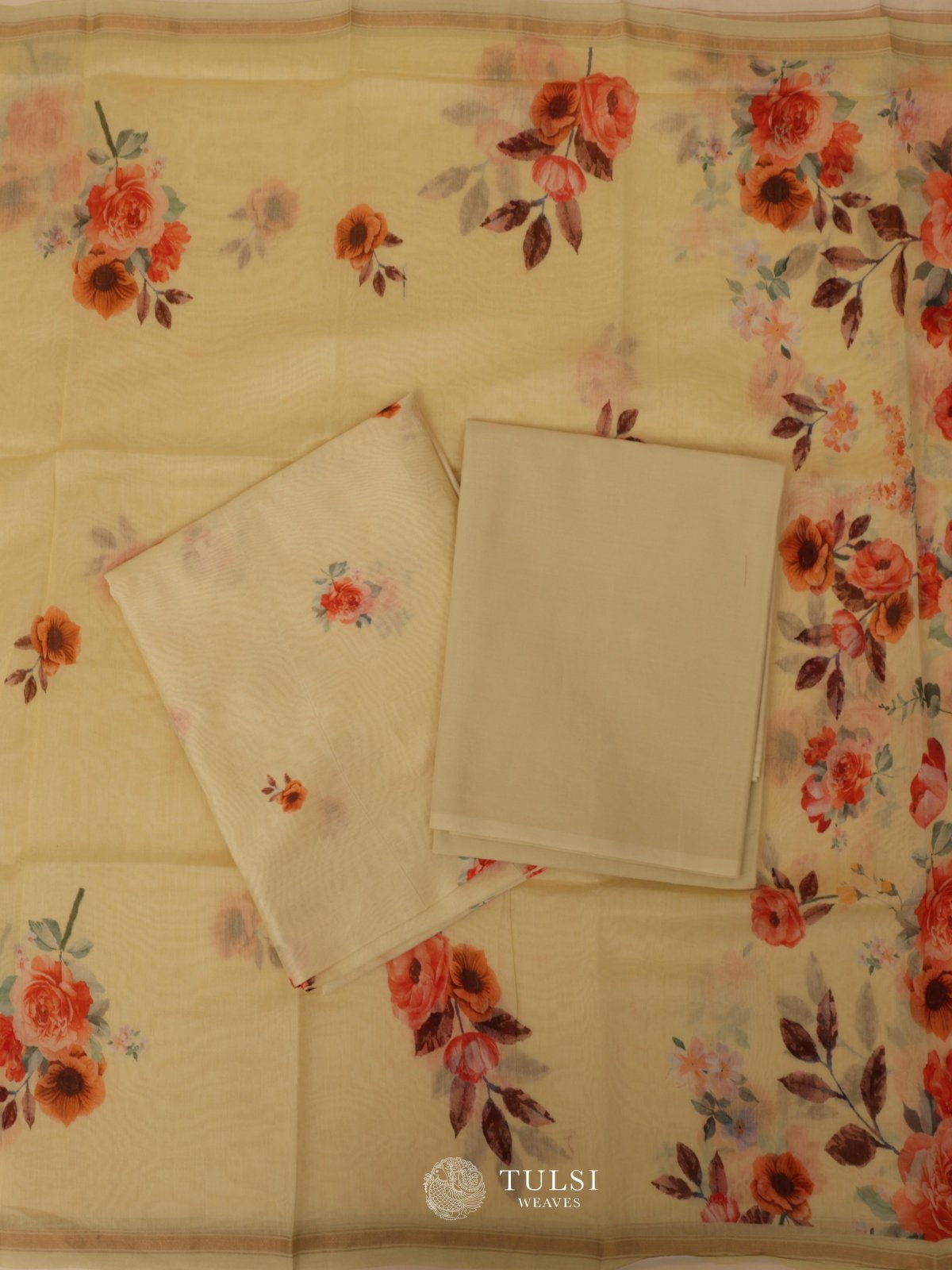 Pastel Yellow Chanderi Salwar Material