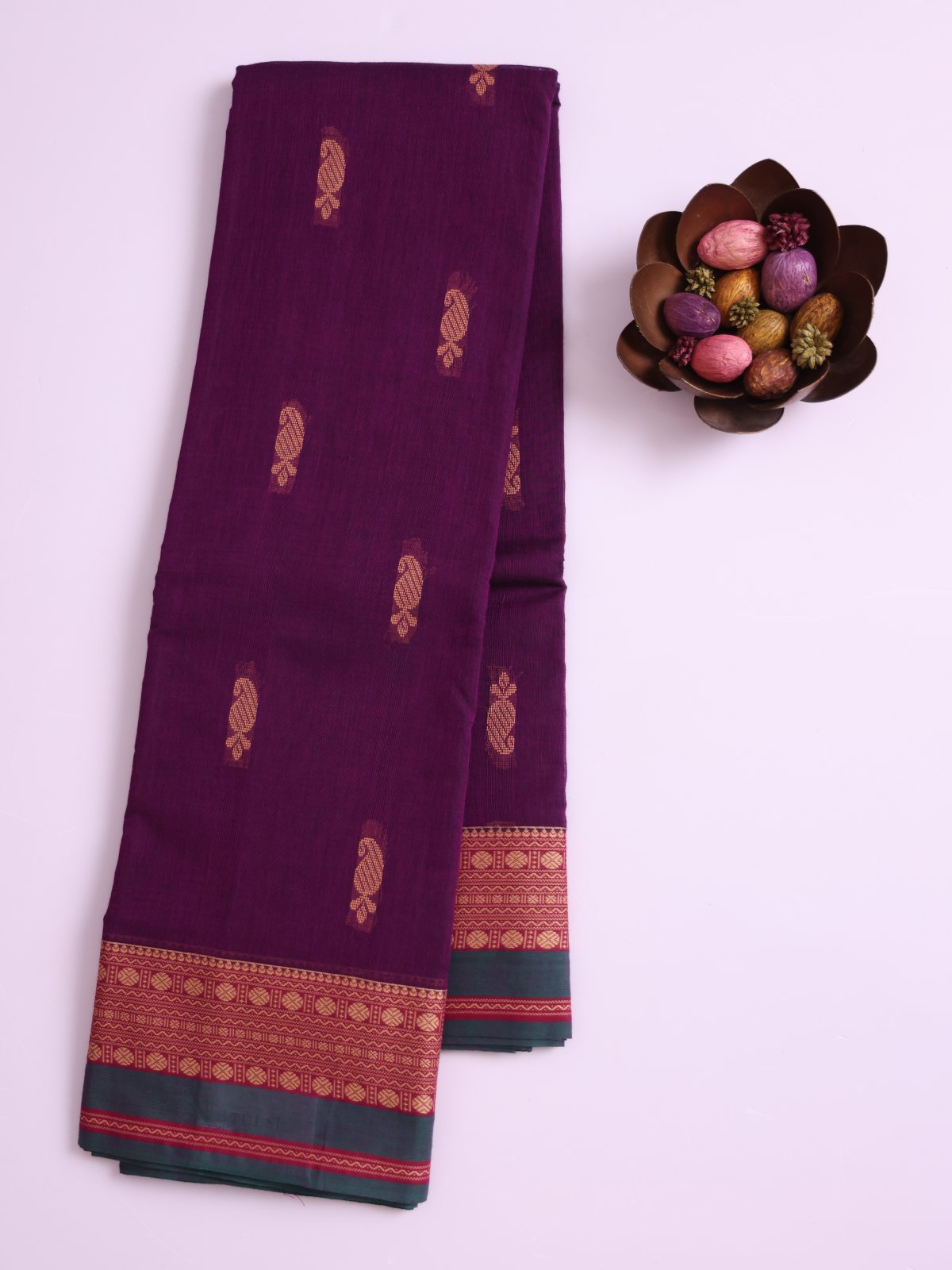 Deep Purple Kanchi Cotton Saree
