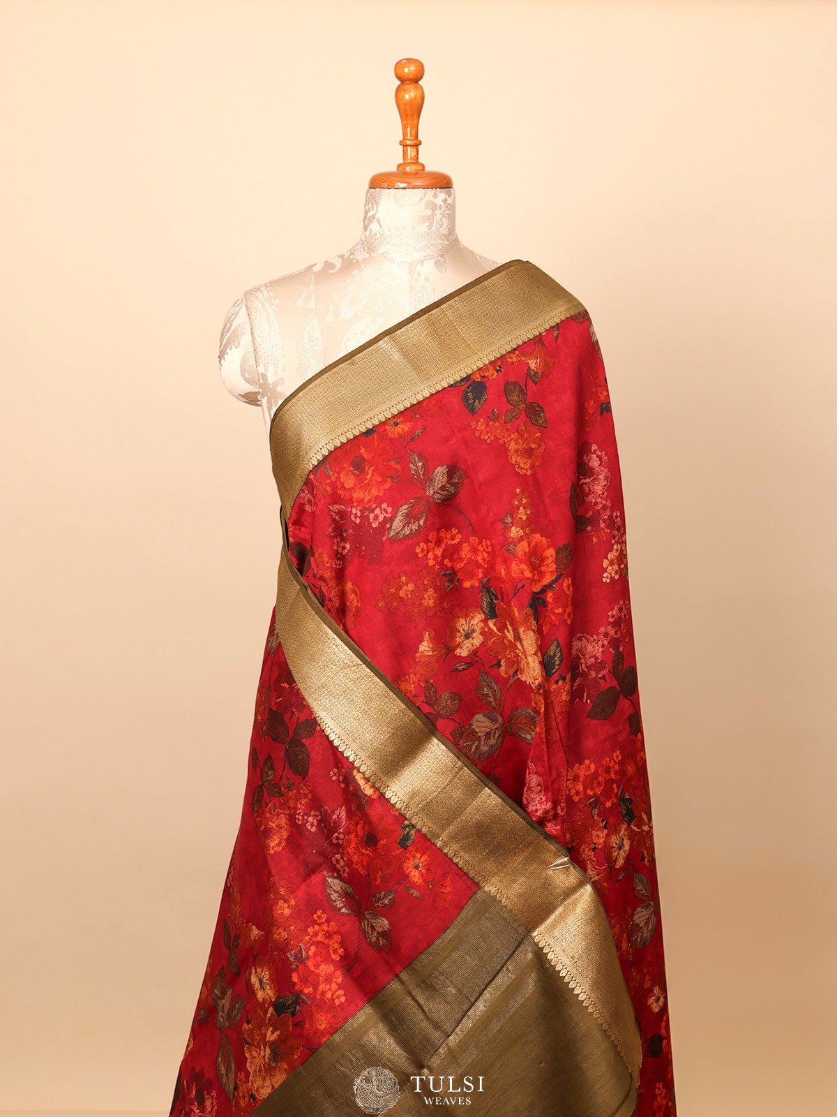 Red Chaniya Silk Saree