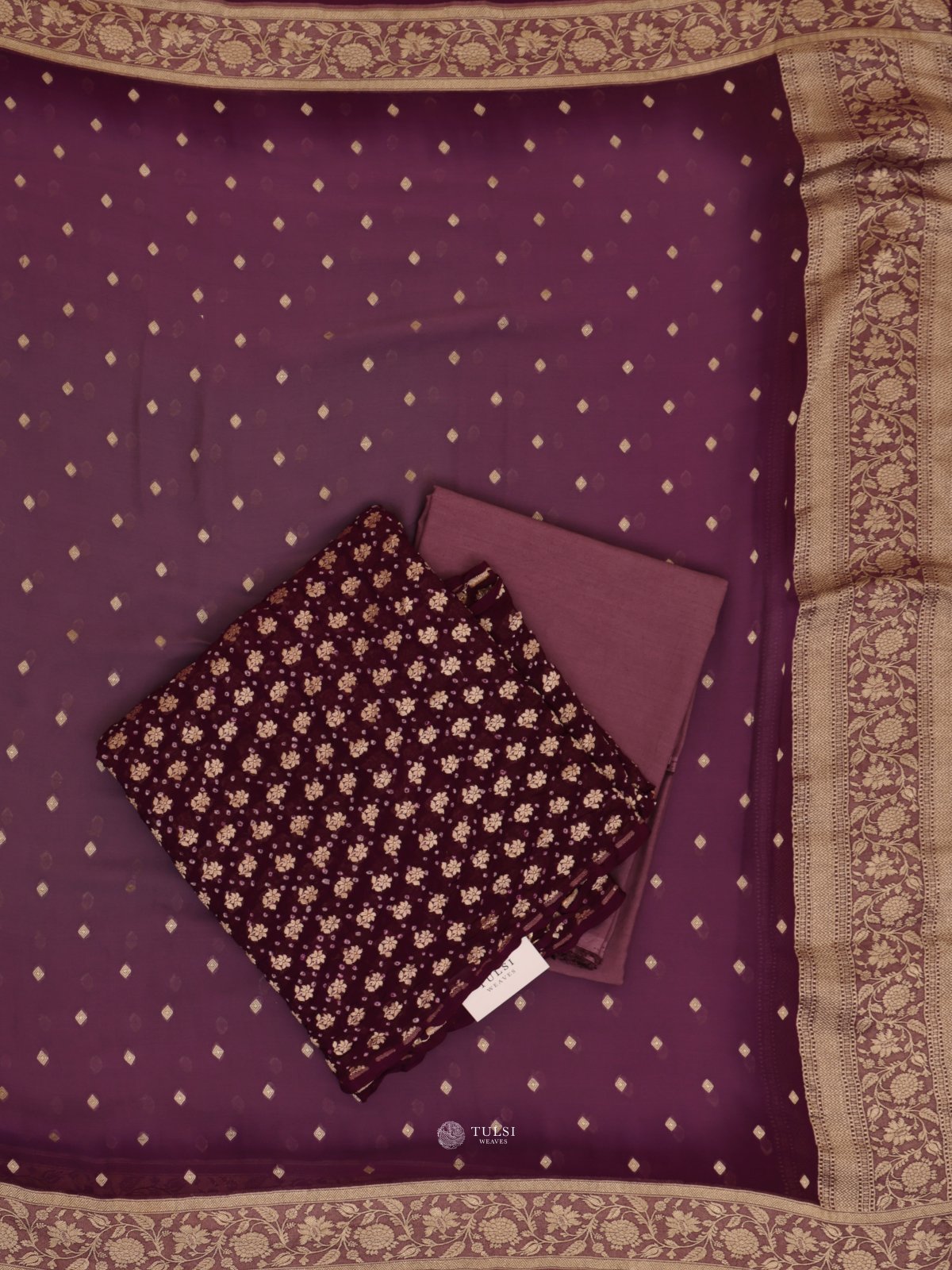 Violet Bandhini Salwar Material