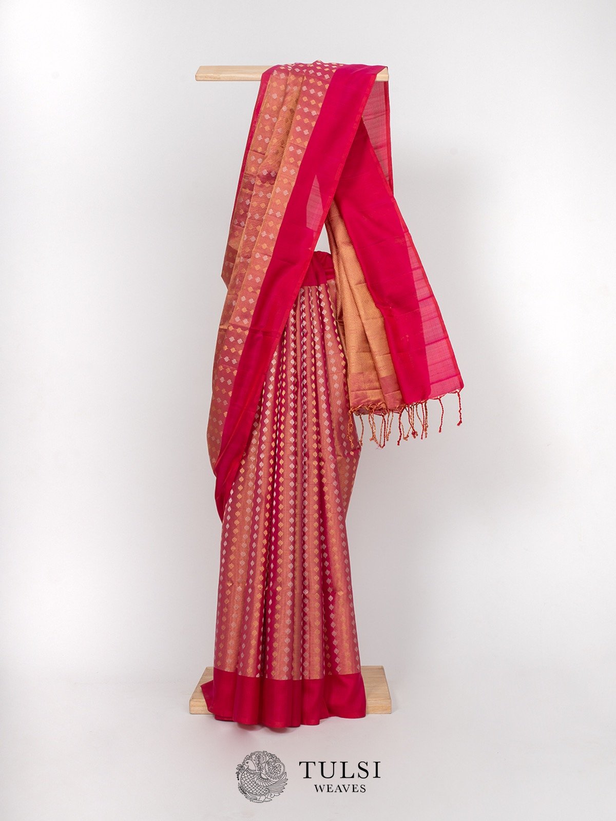 Pink Tissue Soft silk saree