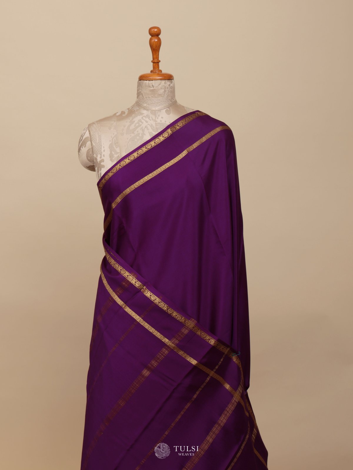 Purple Mysore Silk Saree
