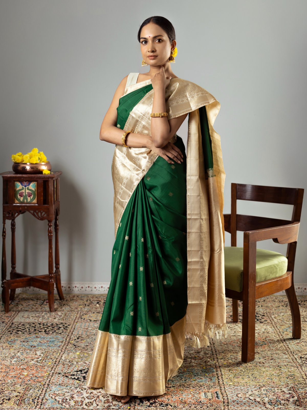 Green Kanjeevaram Silk Saree