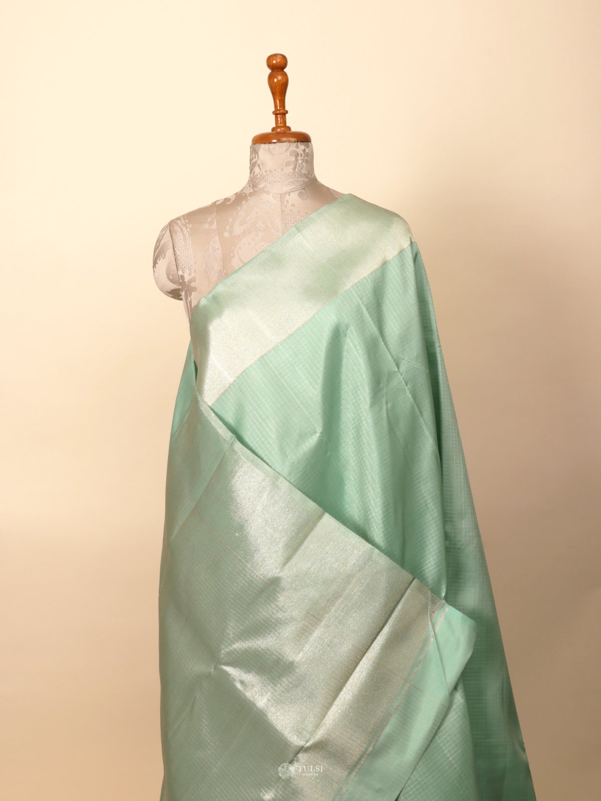 Mint Green Kanjeevaram Silk Saree
