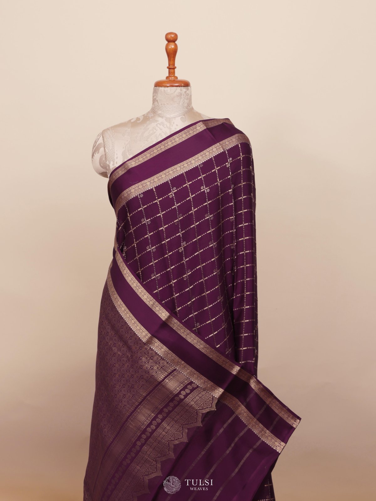 Purple Mysore Silk Saree