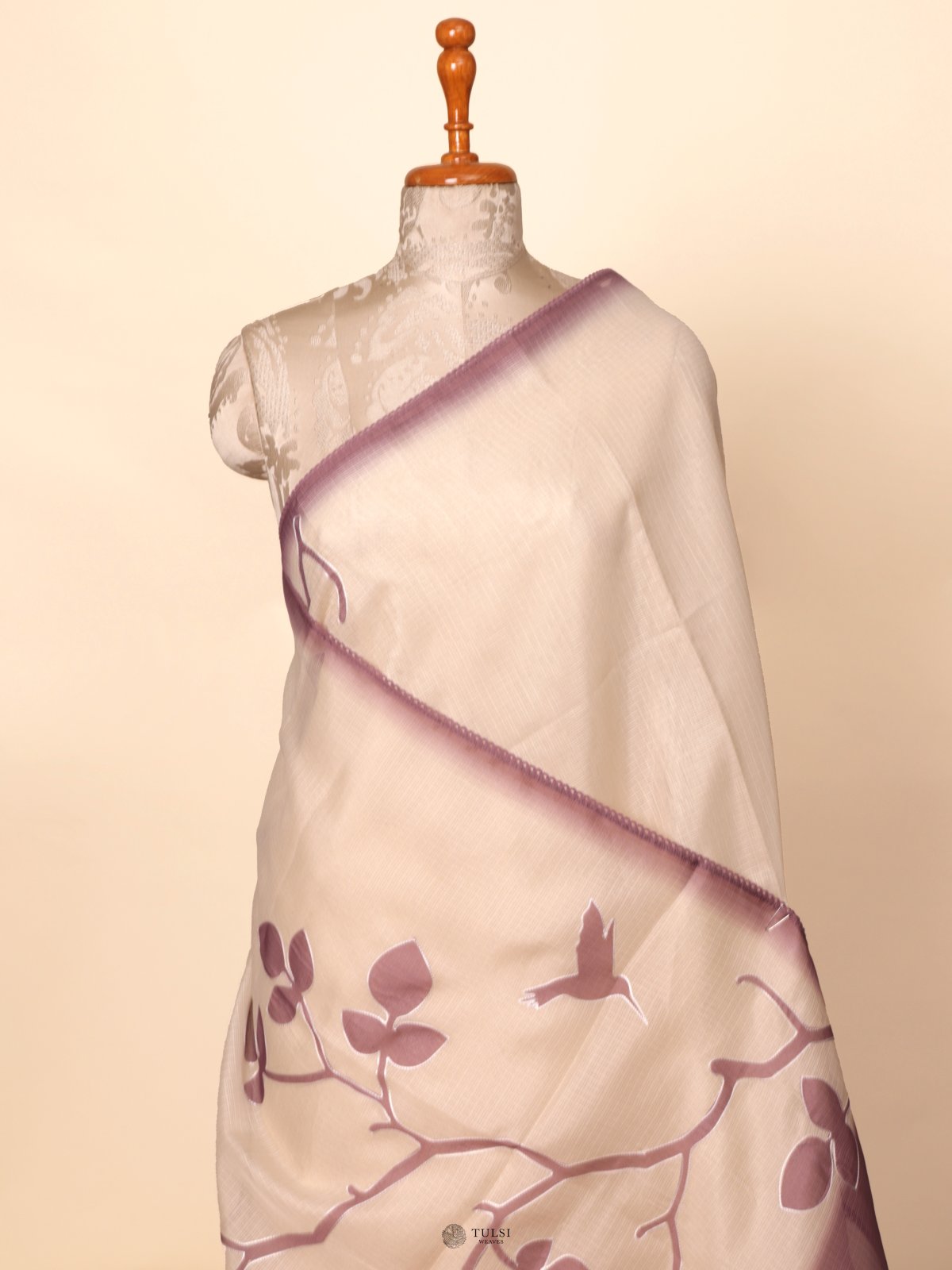 Beige Semi Kota Saree