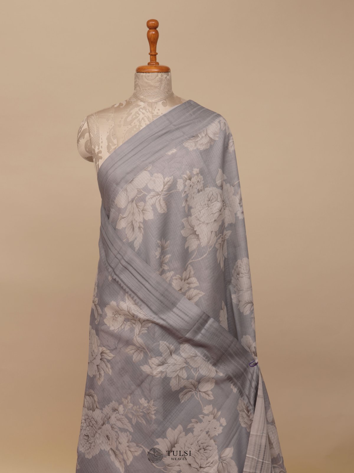 Grey Semi Kota Saree