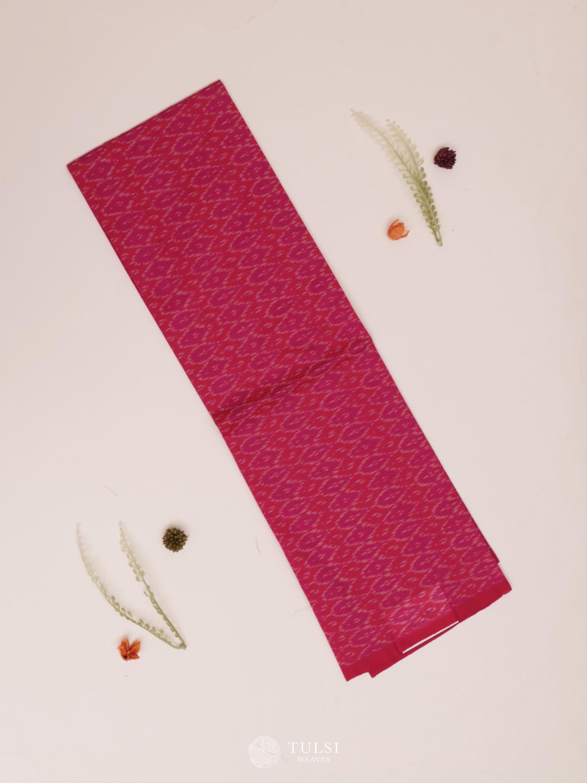 Peachy Pink Ikat Silk Blouse