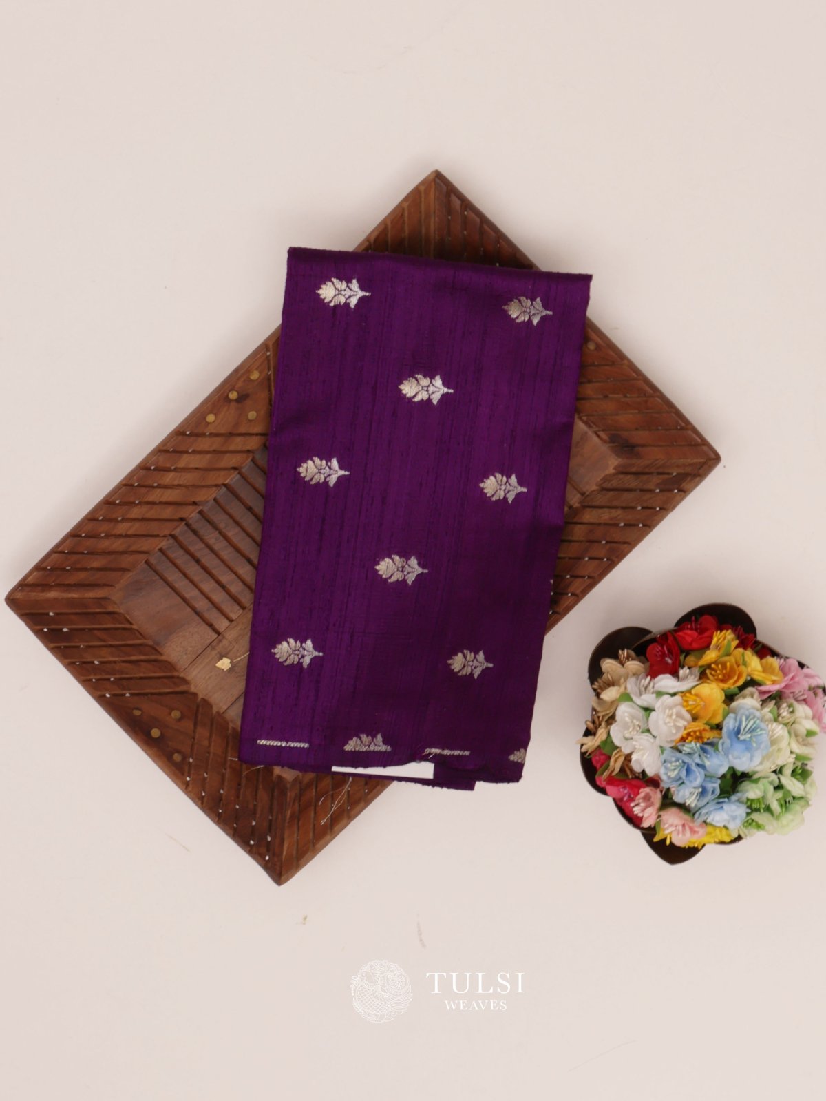 Purple Raw Silk Blouse