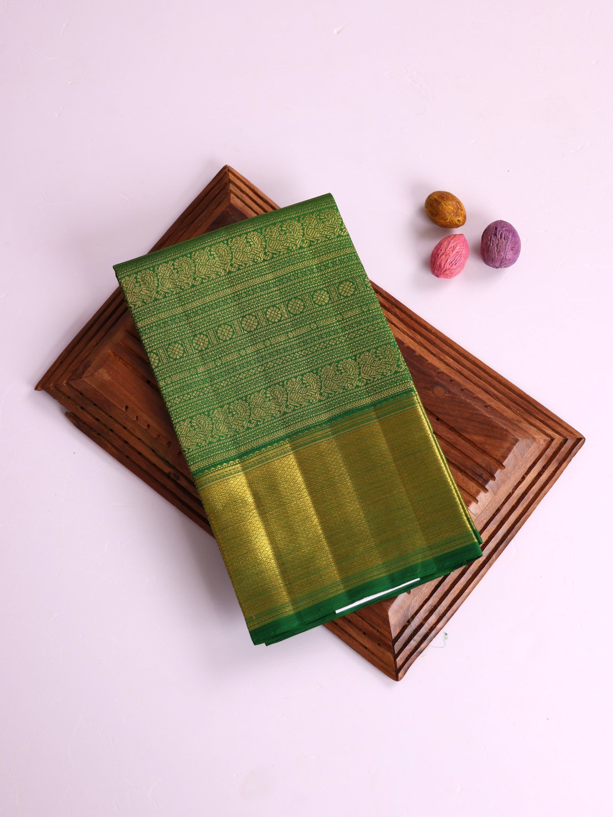 Dark Green Kanjeevaram Silk Blouse