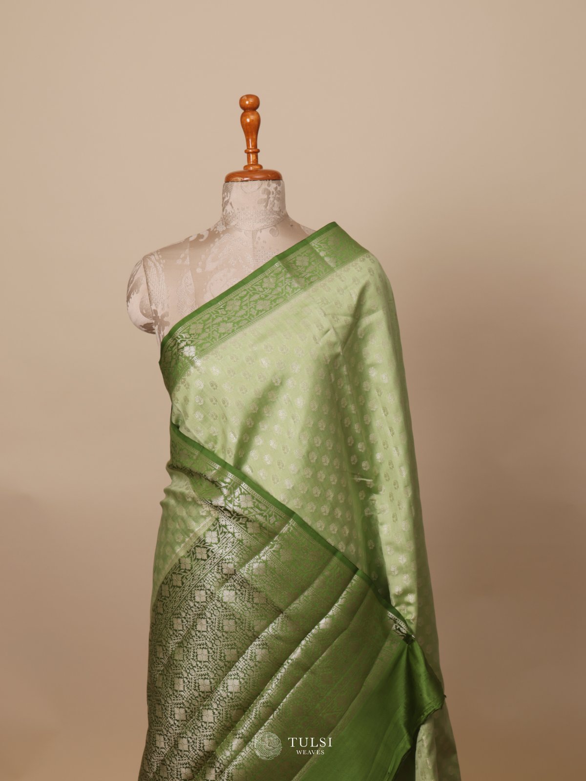 Green Chaniya Silk Saree