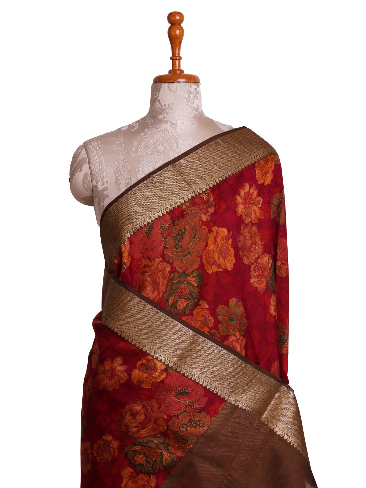 Maroon Chaniya Silk Saree