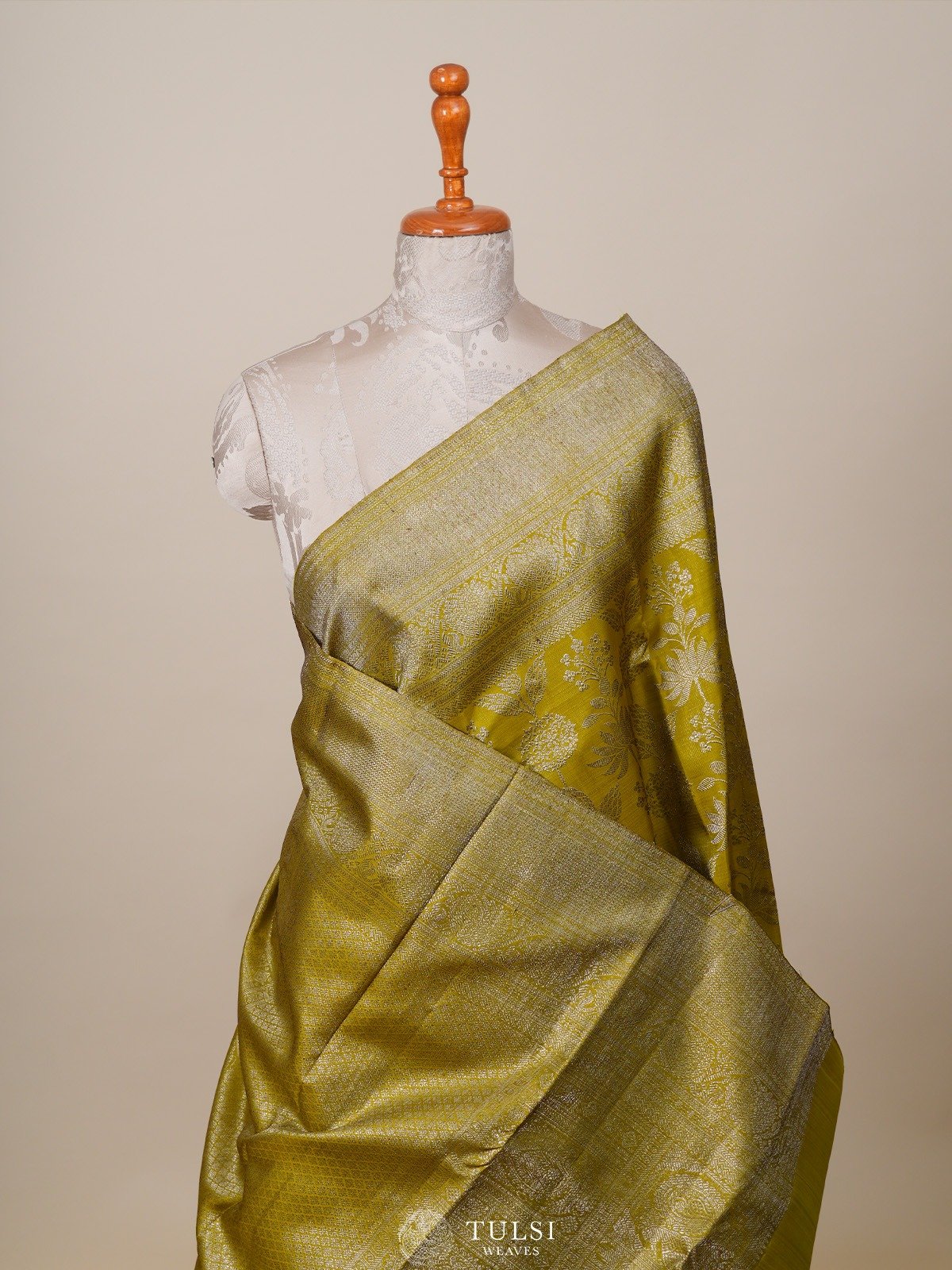 Light Green Kanjeevaram Silk Saree