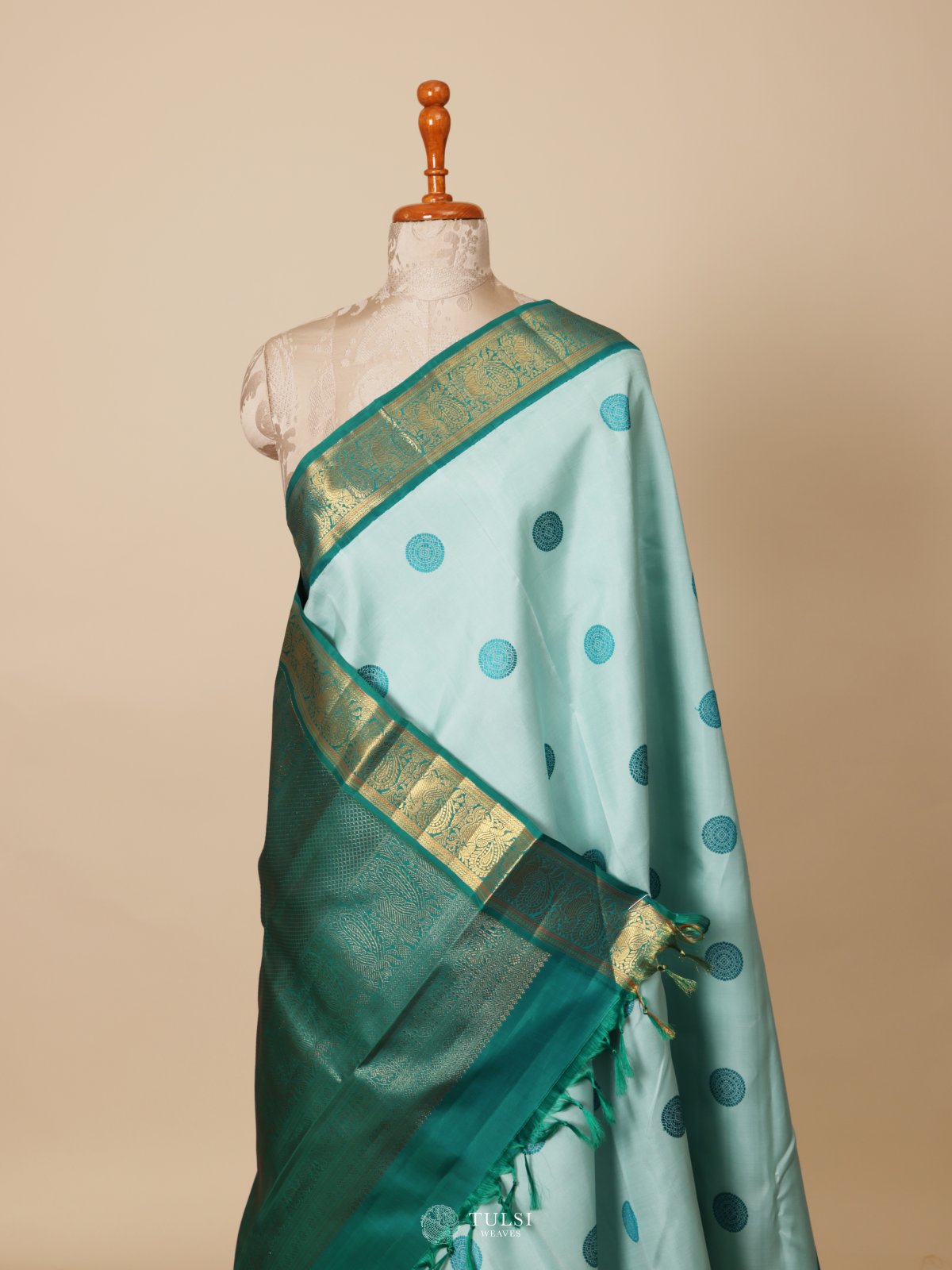 Light Blue Kanjeevaram Silk Saree