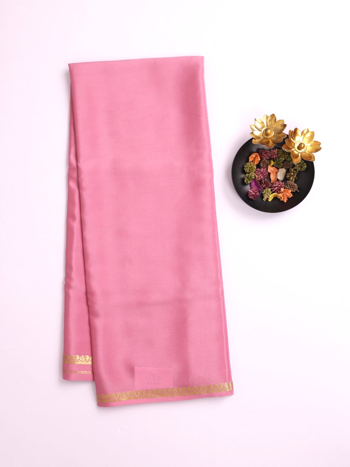Pastel Pink Mysore Silk Saree