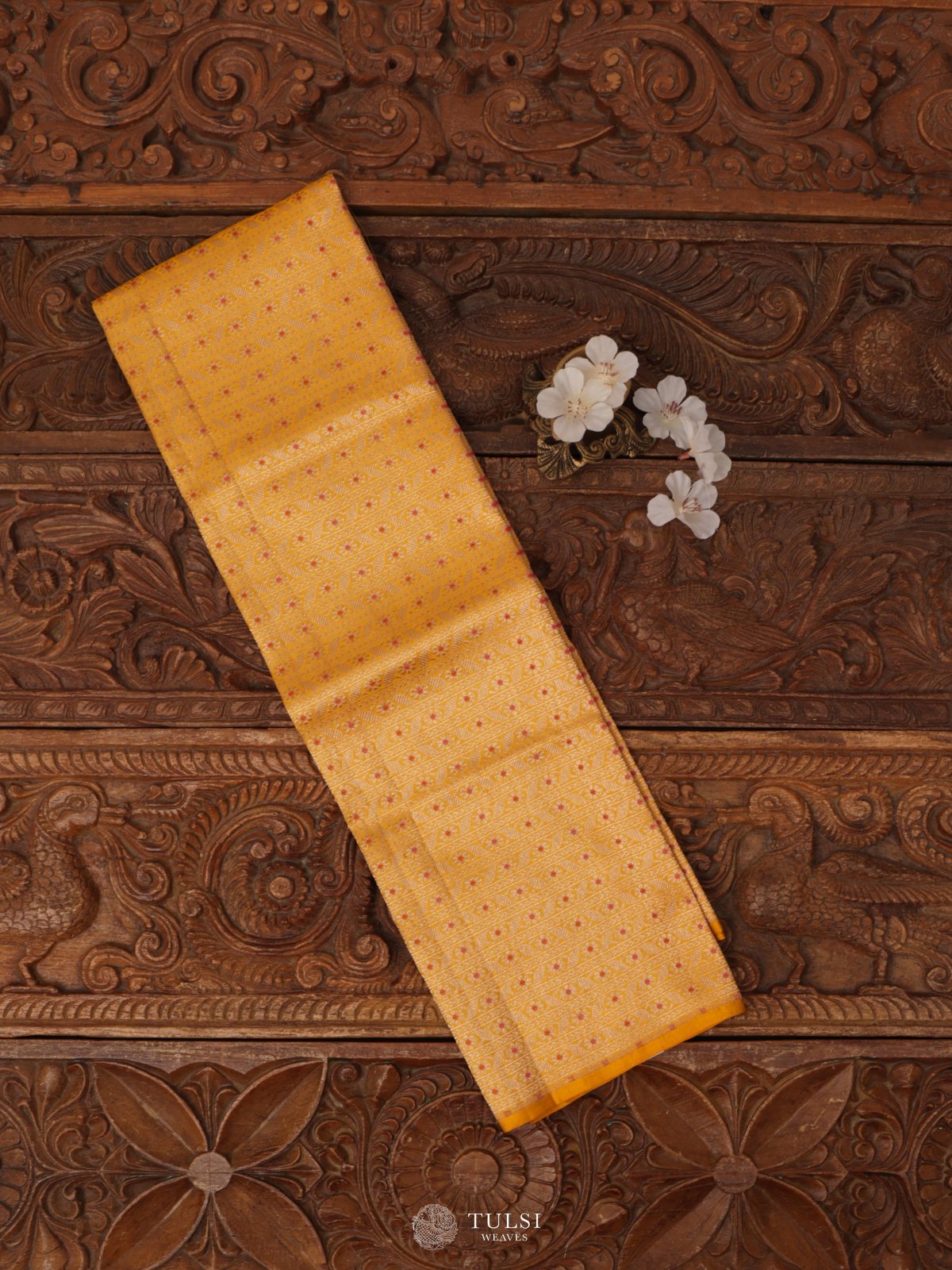 Mango Yellow Banaras Silk Blouse