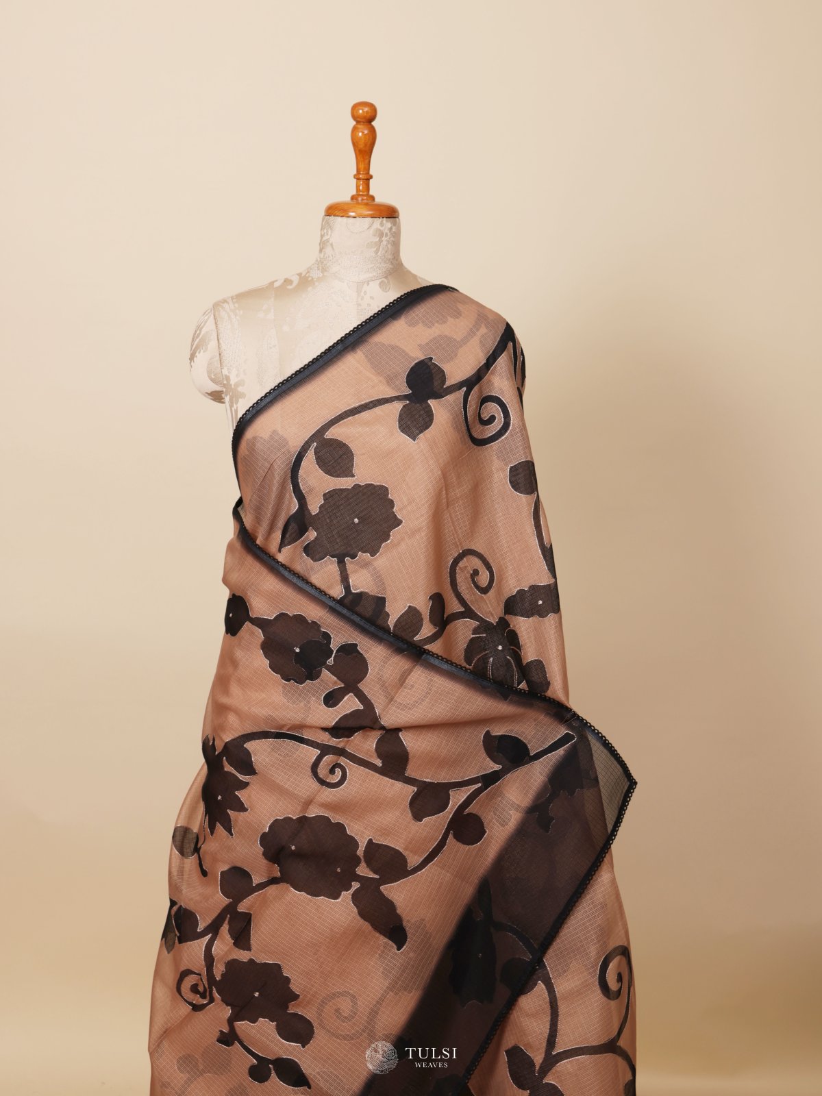 Beige Semi Kota Saree