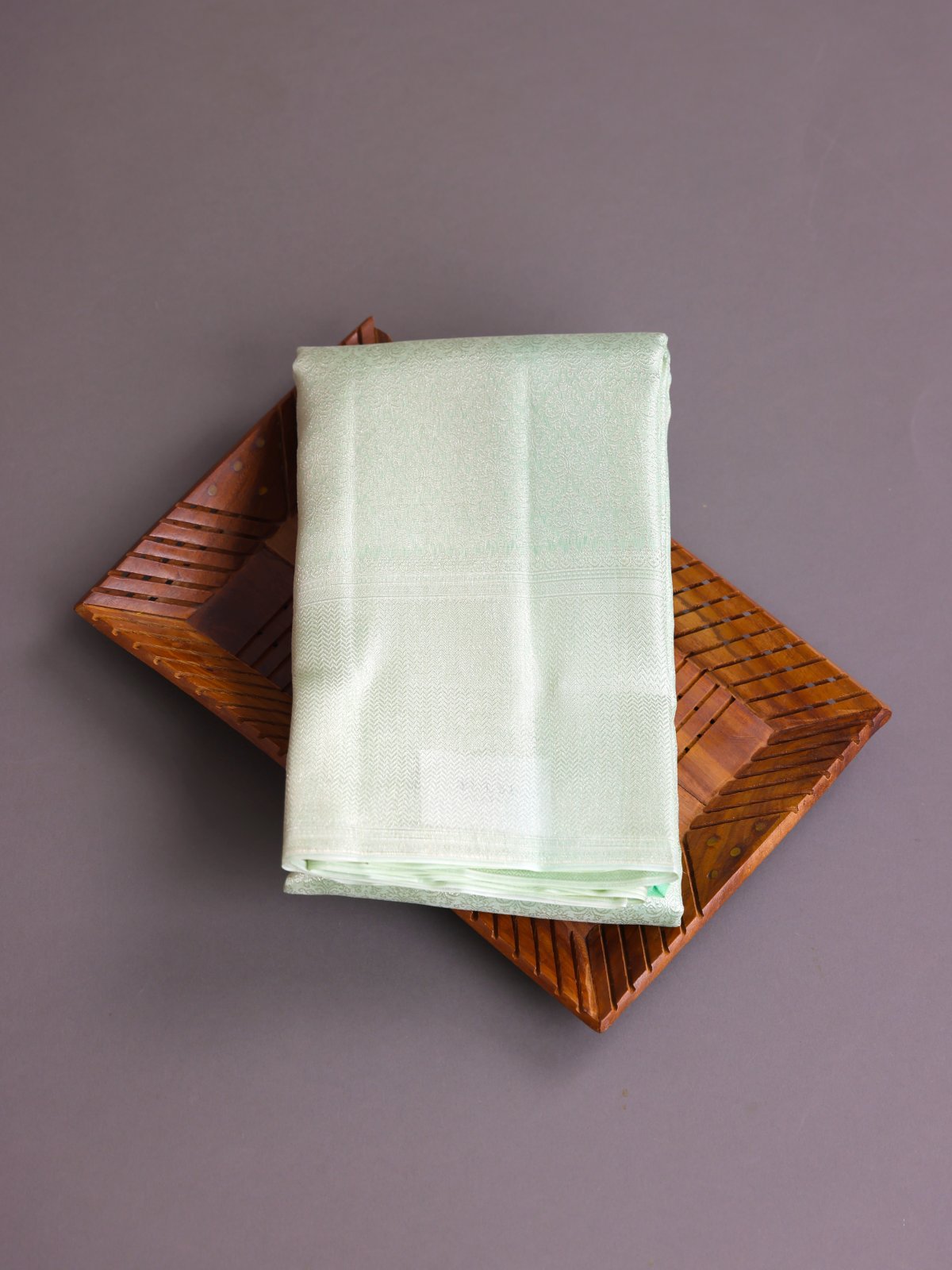Pastel Green Organza Kanjeevaram Silk Saree