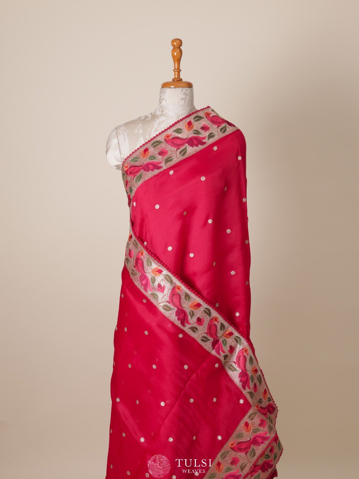 Pink Organza Silk Saree 