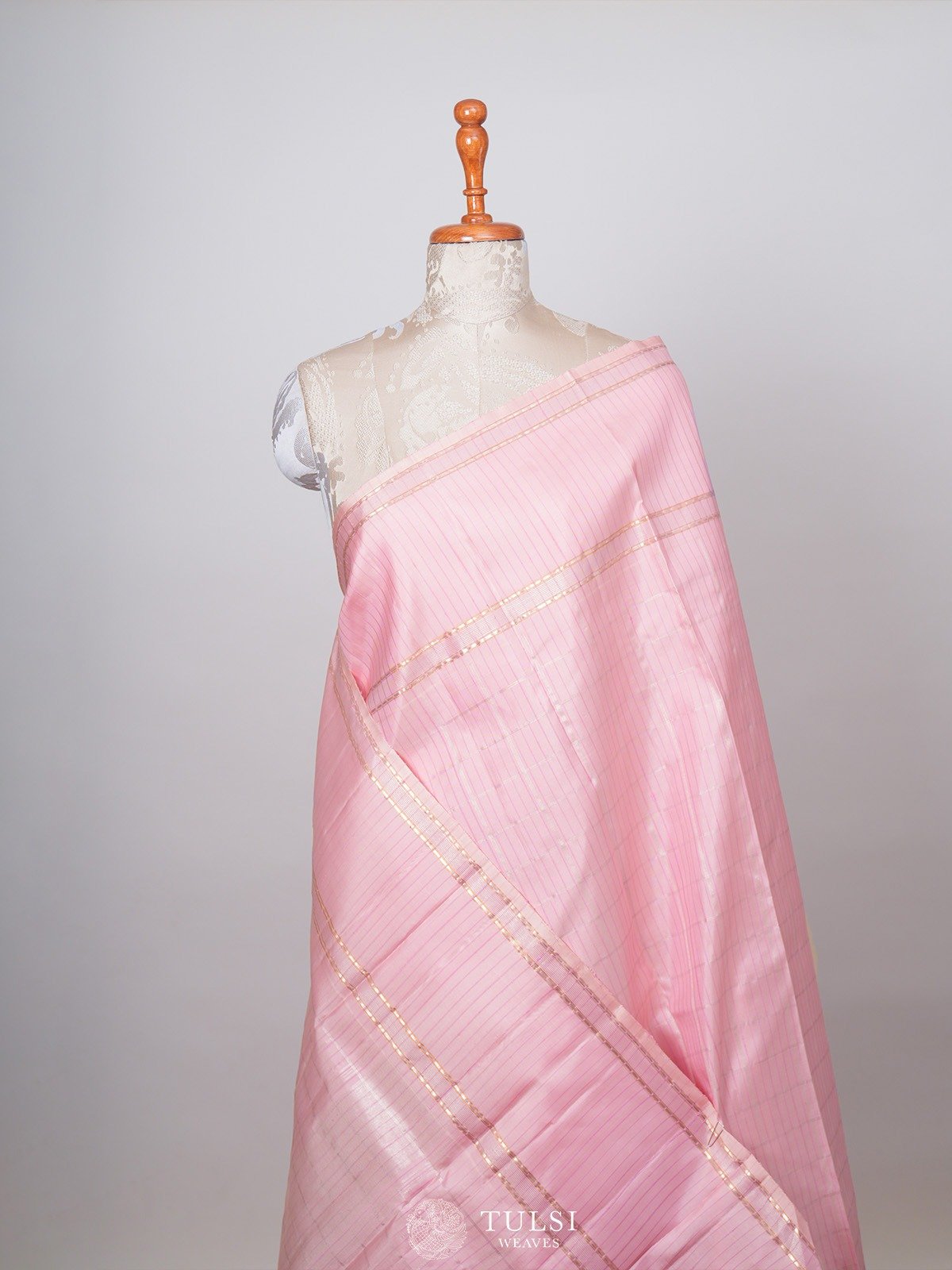 Baby Pink Kanjeevaram Silk Saree