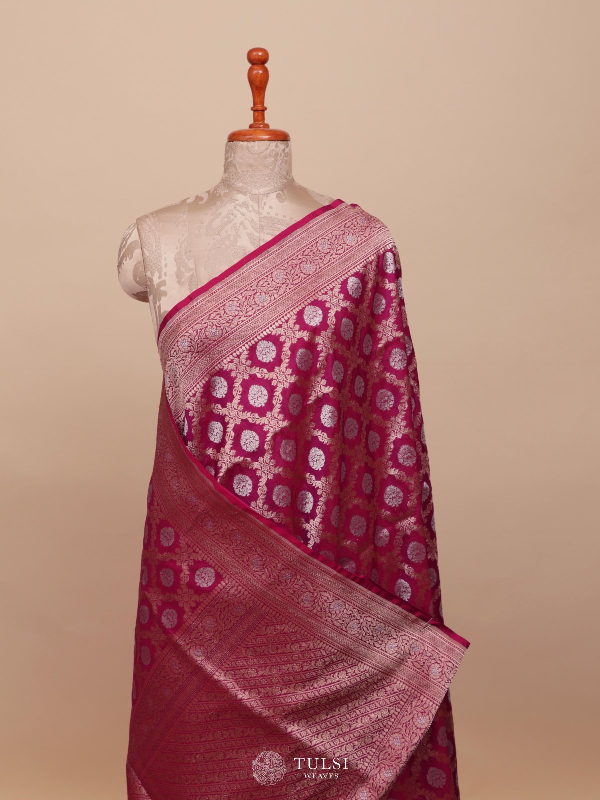 Pink Banaras Silk Saree