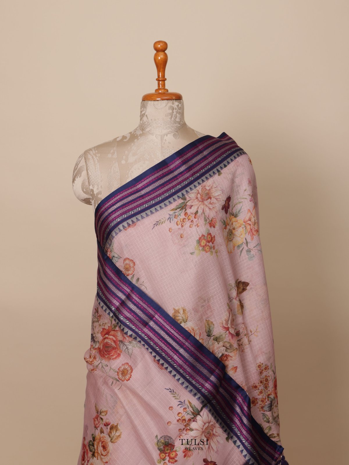 Light Pink Semi Kota Saree