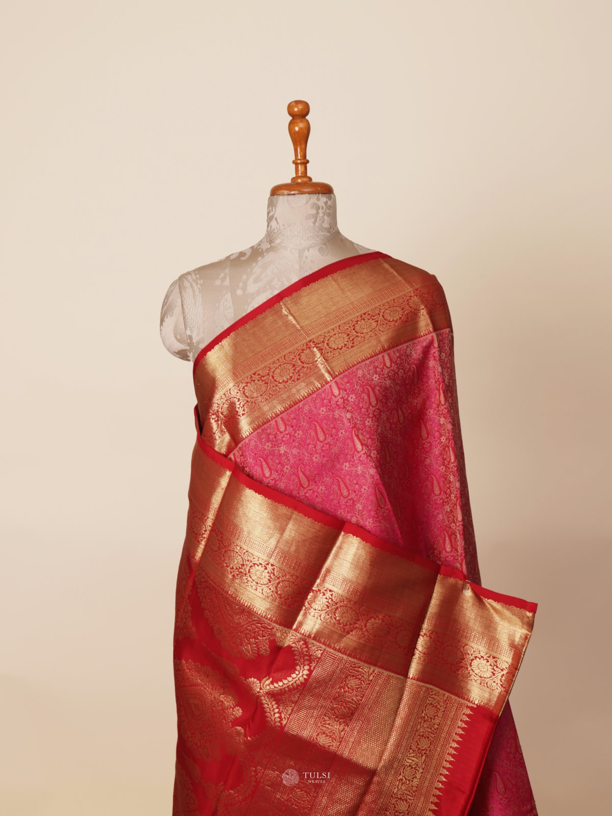 Pink Tanchoi Silk Saree
