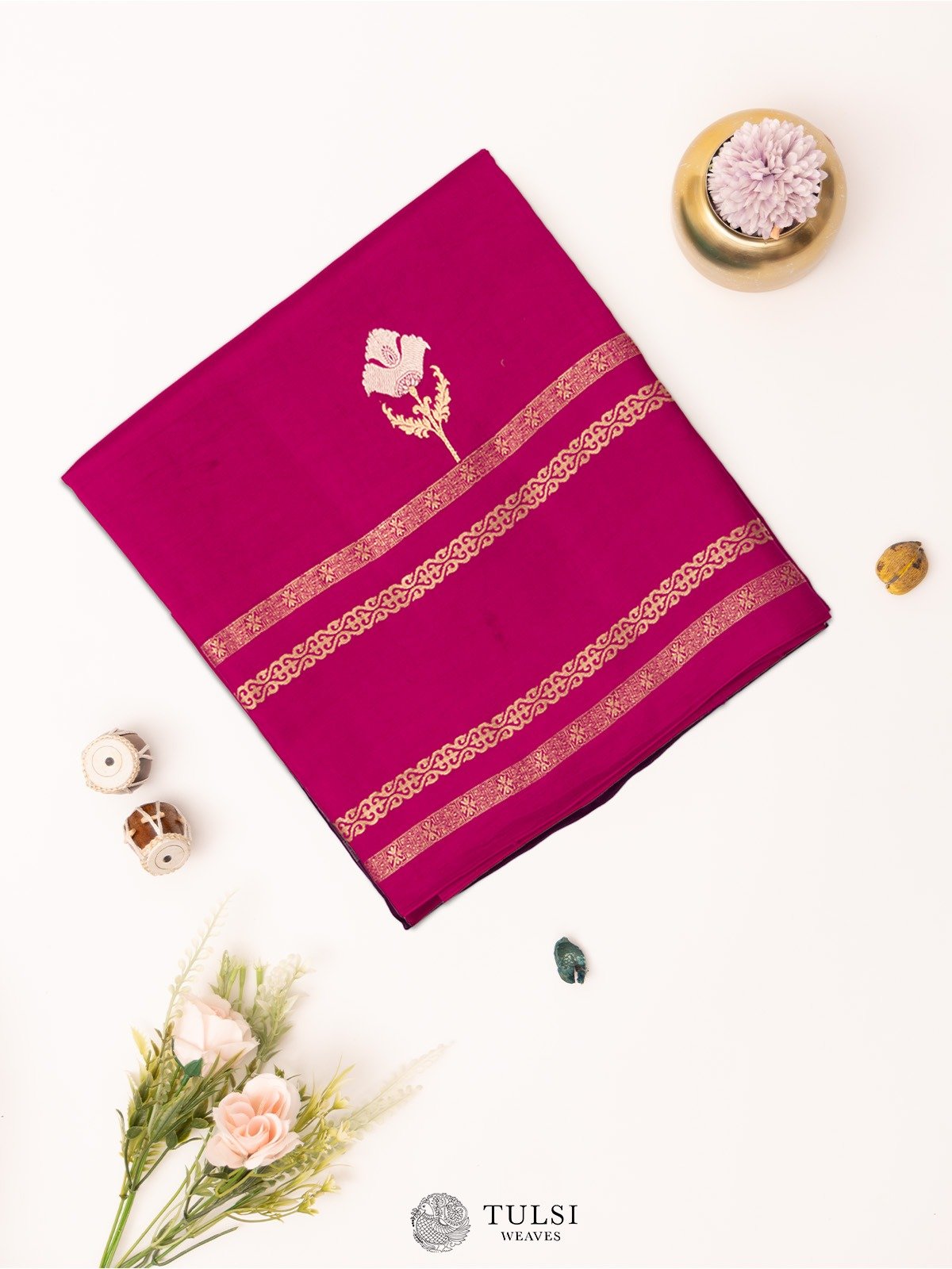 Rani Pink Mashru Silk Saree