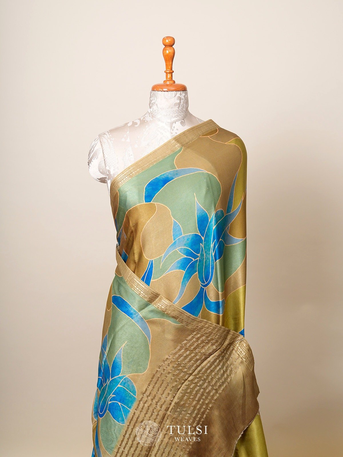 Multi-Colour Floral Gaji Silk Saree	