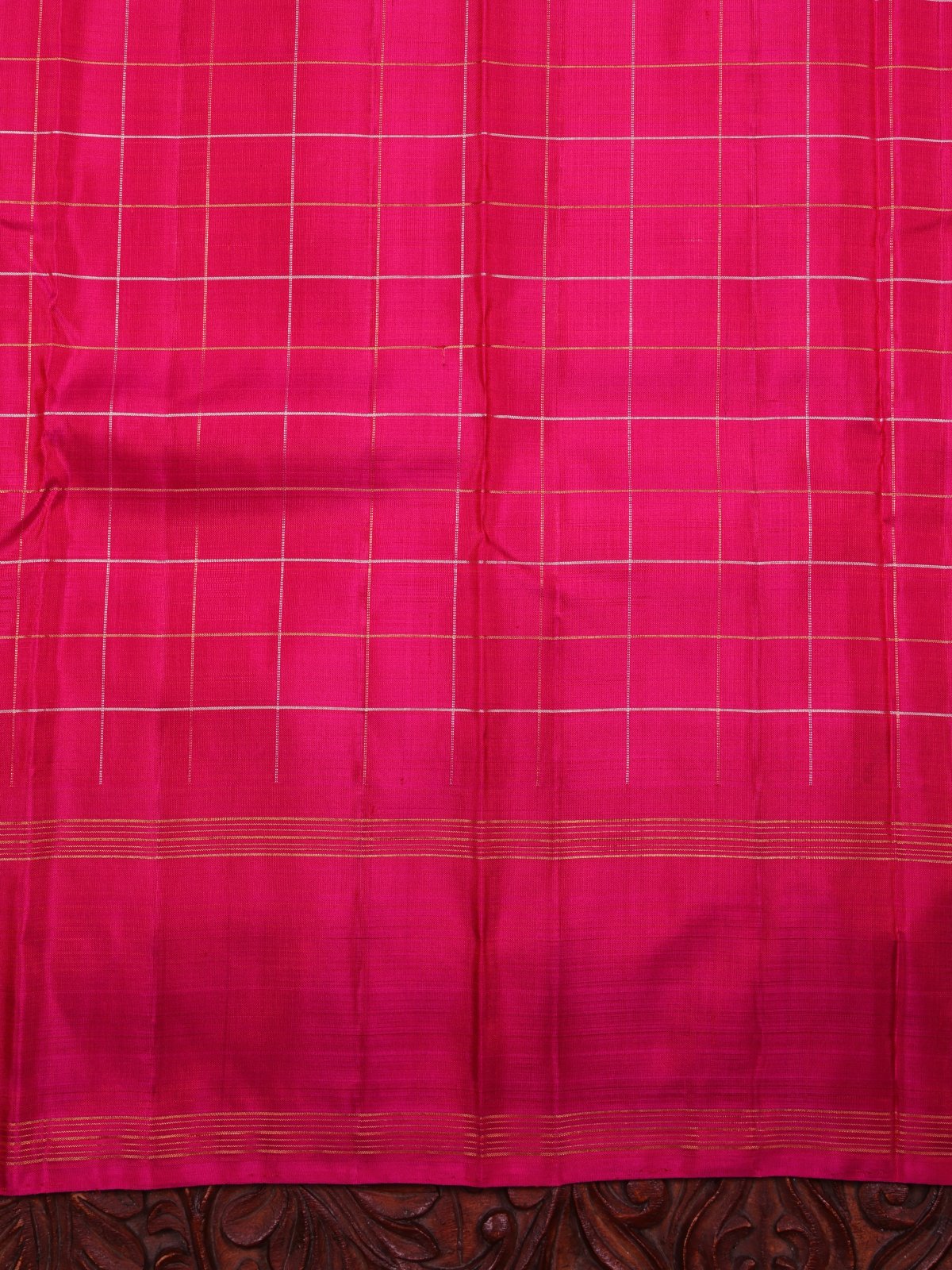 Dusty Pink Kanjeevaram Silk Saree With Pink Bodi Border