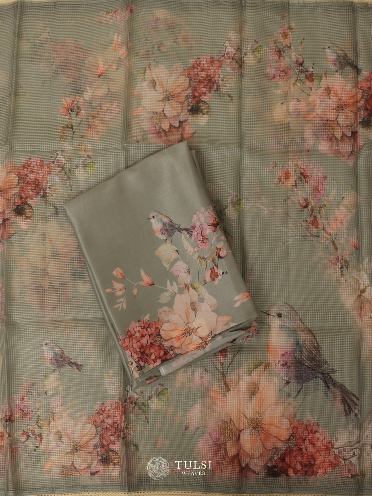 Pastel Green Chanderi Salwar Material