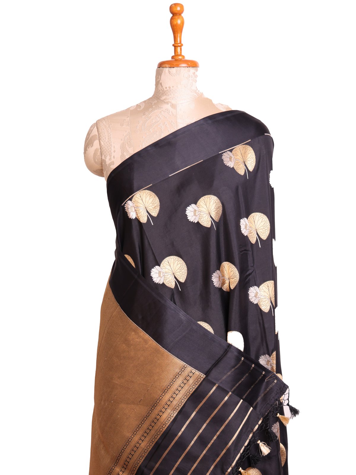 Black Mashru Silk Saree