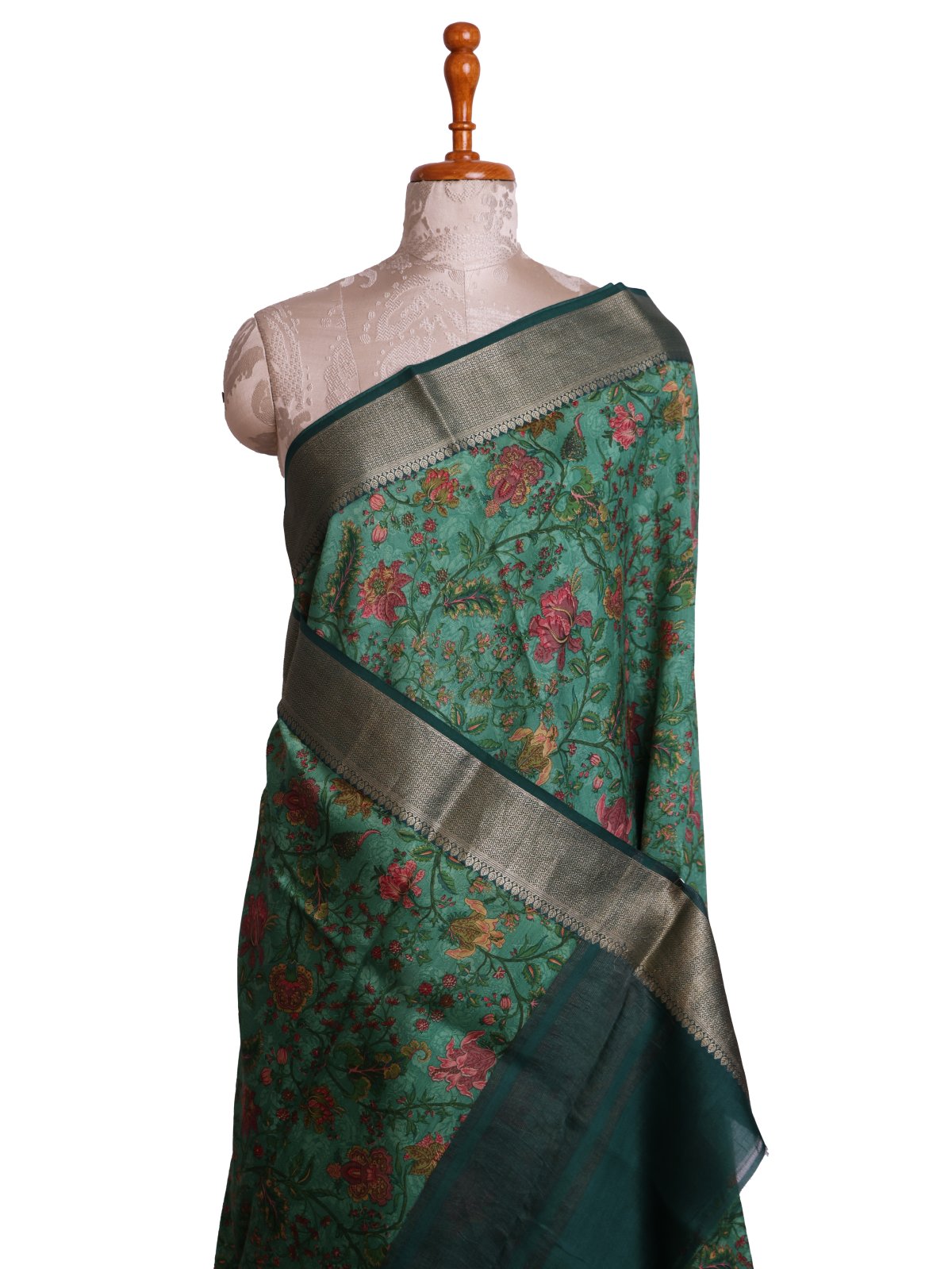 Green Chaniya silk saree