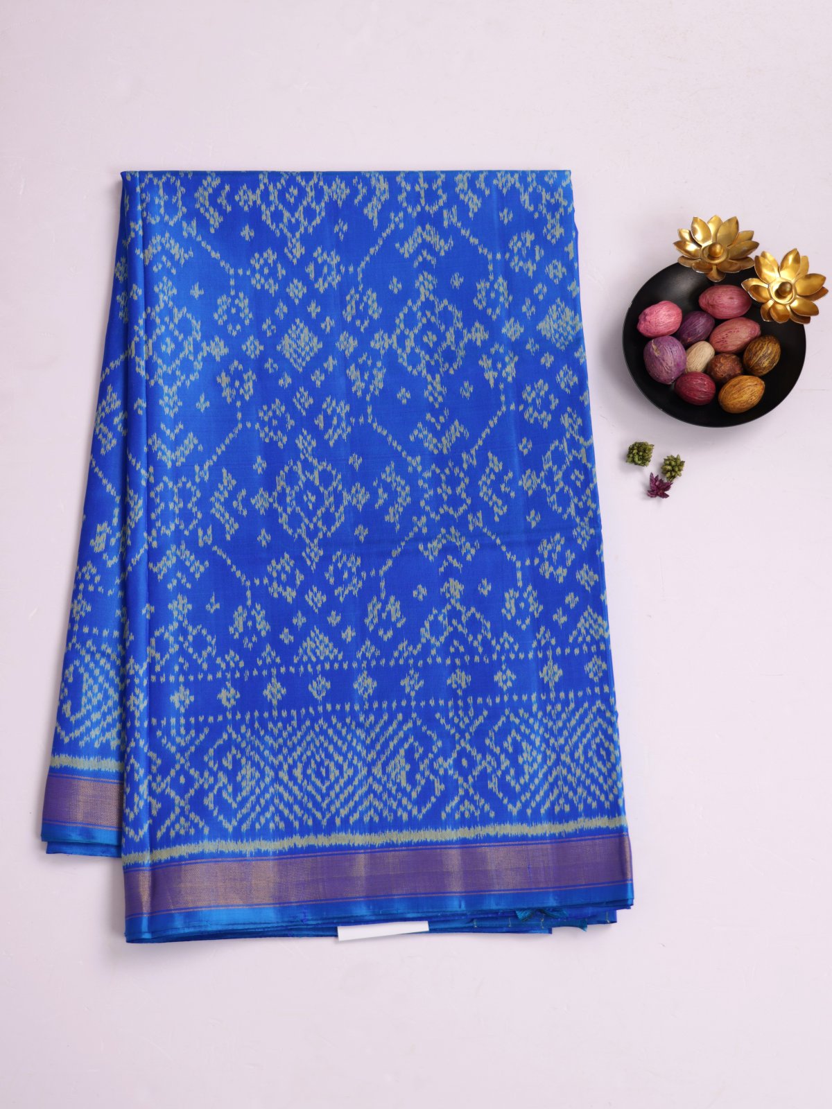 Ananda Blue Patola Silk Saree