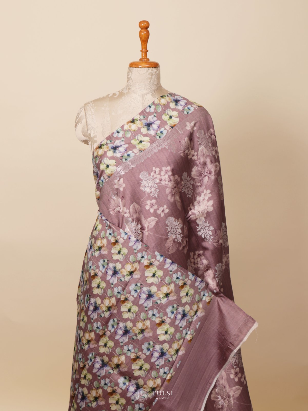 Dark Lavendar Chaniya Silk Saree