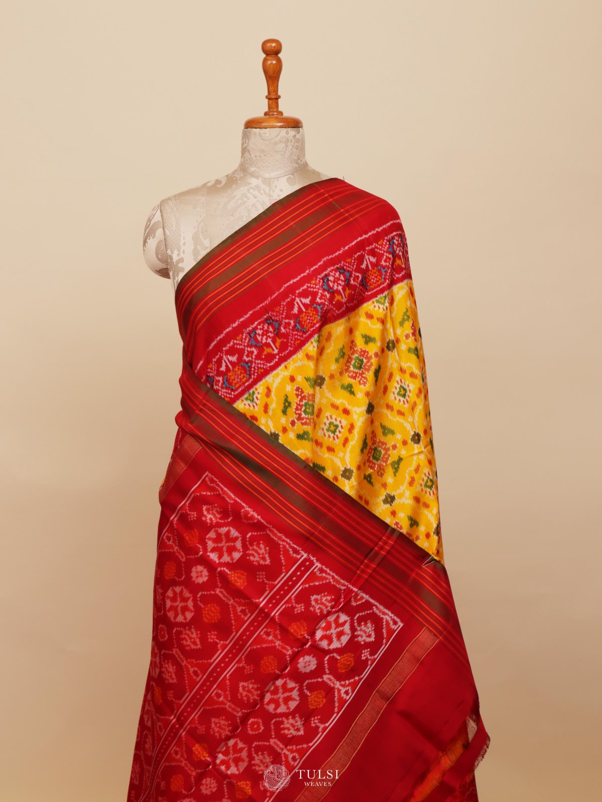 Yellow Patola Silk Saree