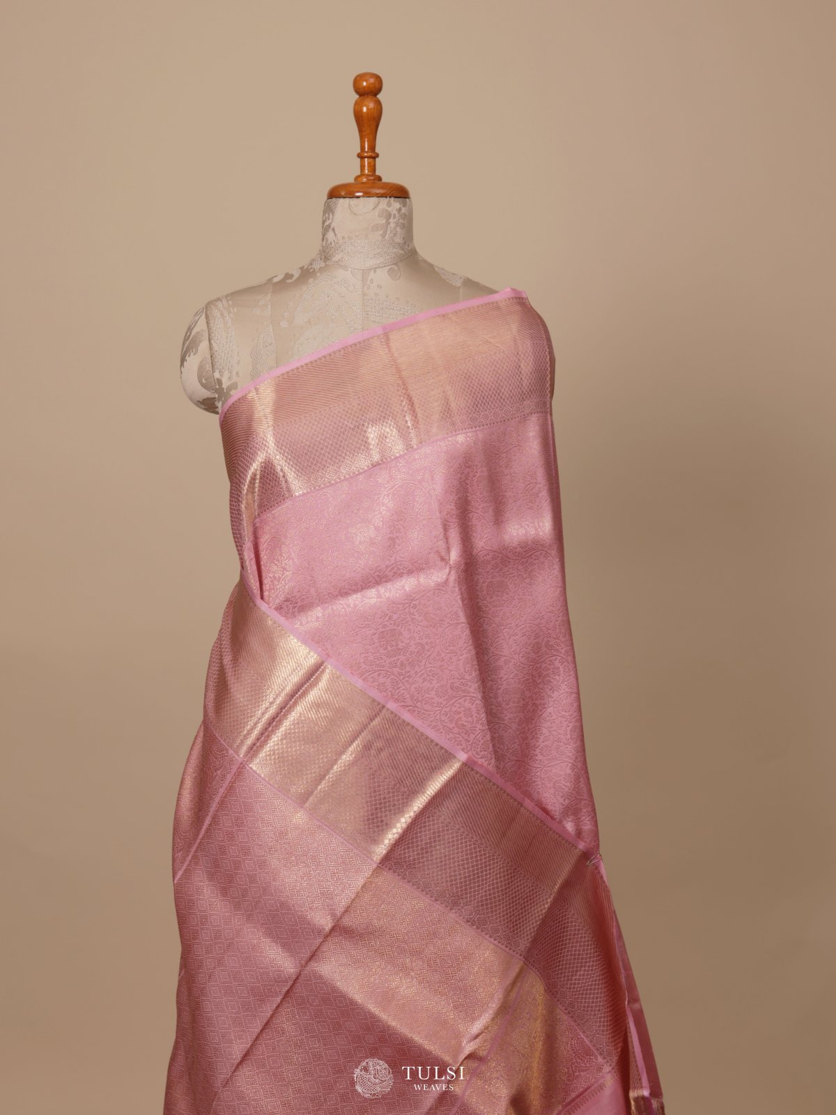 Light Pink Kanjeevaram Silk Saree