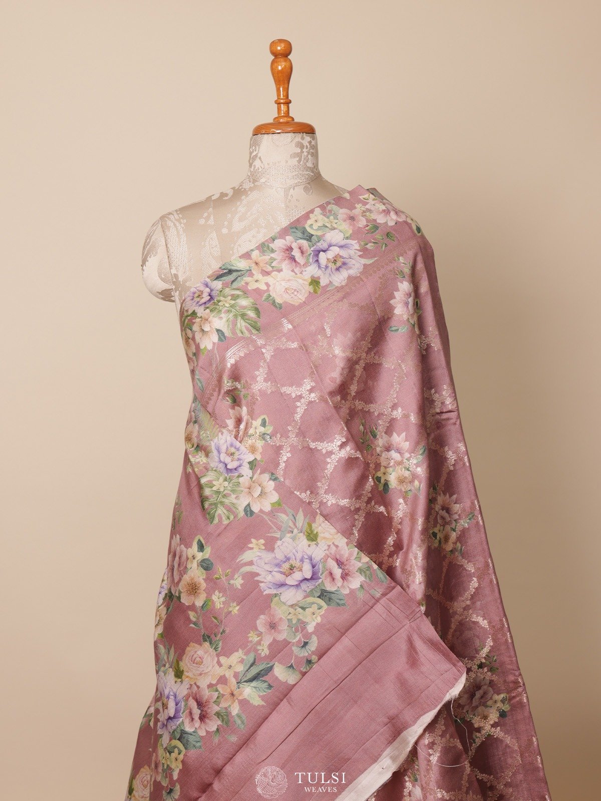 Mauve Chaniya Silk Saree