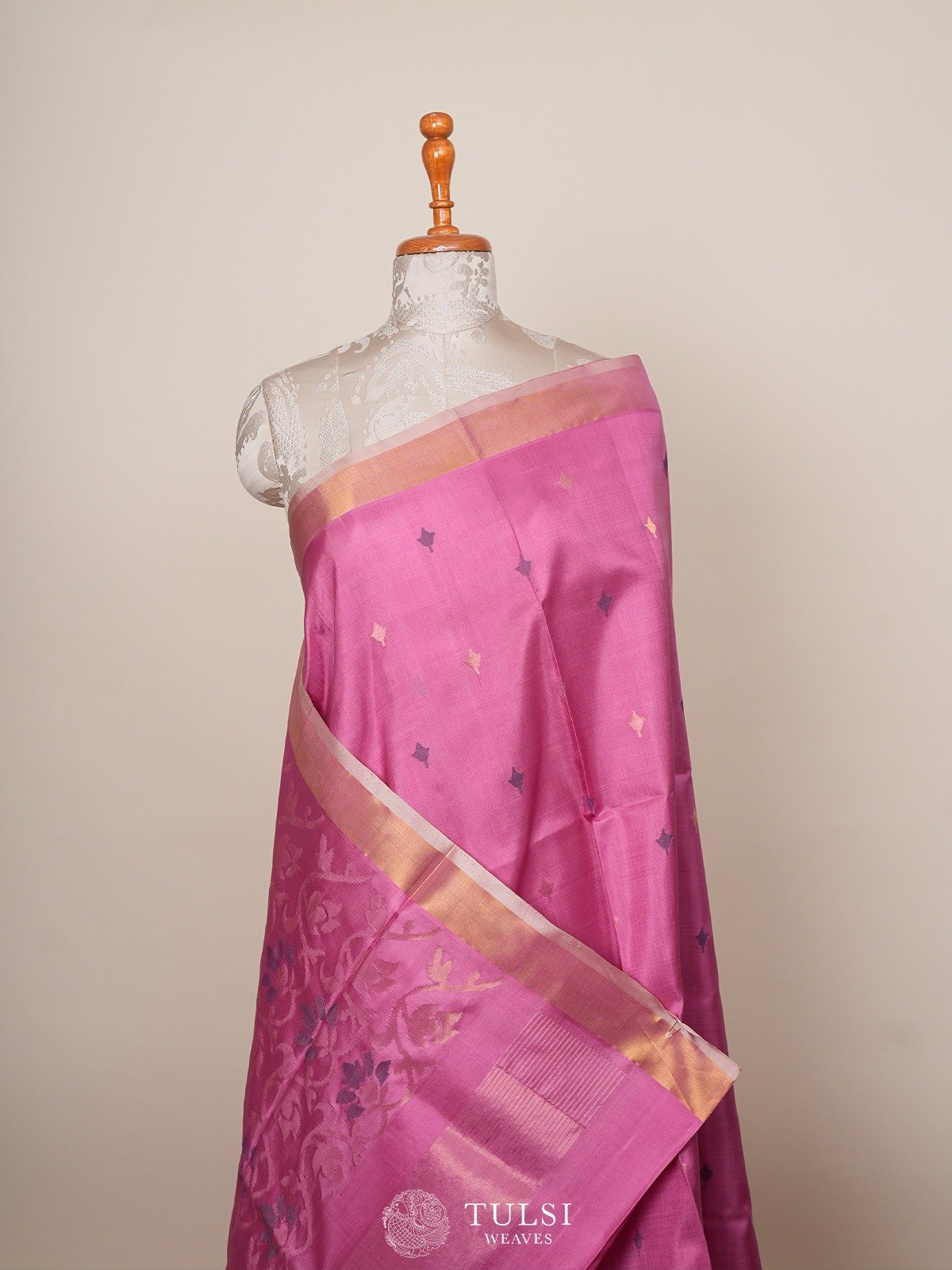 Light Burgundy Uppada Silk Saree