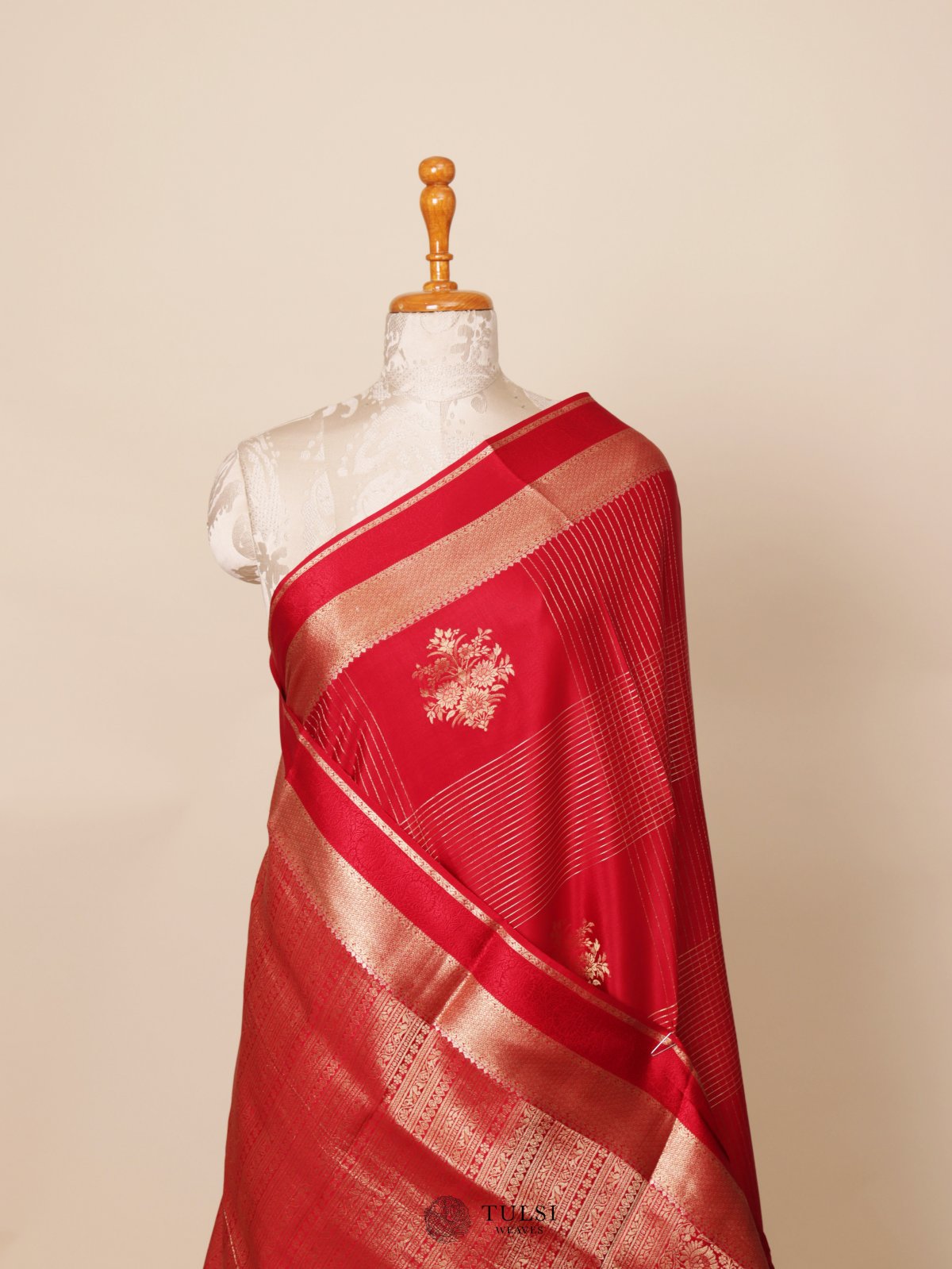 Red Mysore Silk Saree