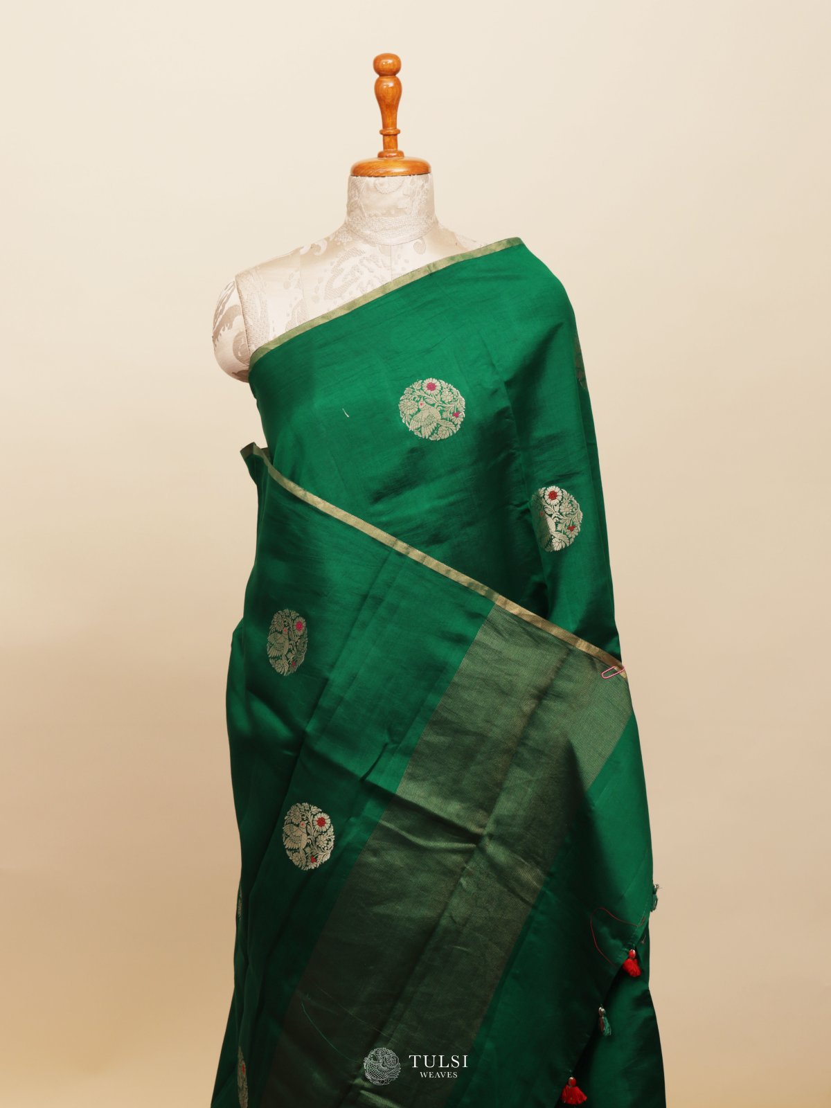 Green Chaniya silk saree