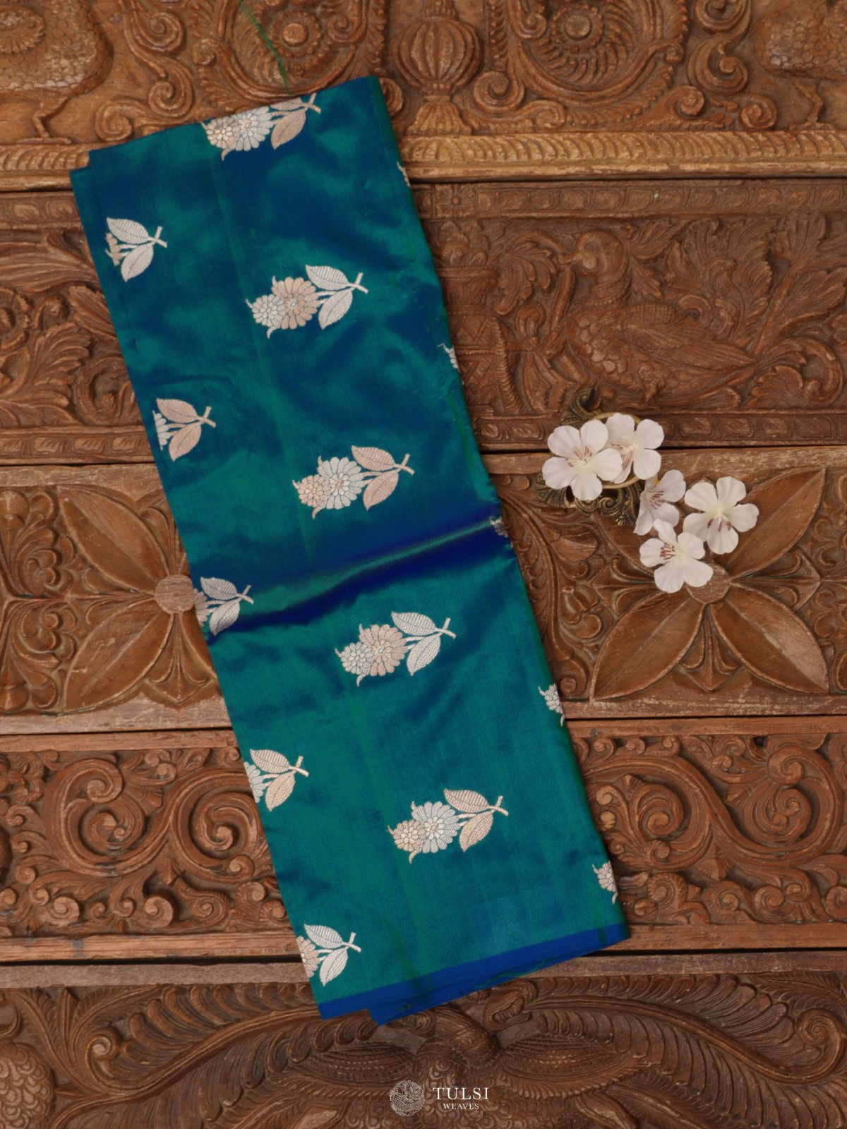 Peacock Green Banaras Silk Blouse