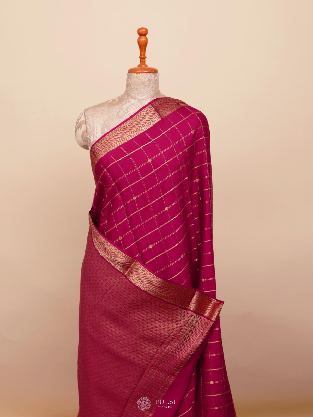 Rani Pink Mysore Silk Saree 