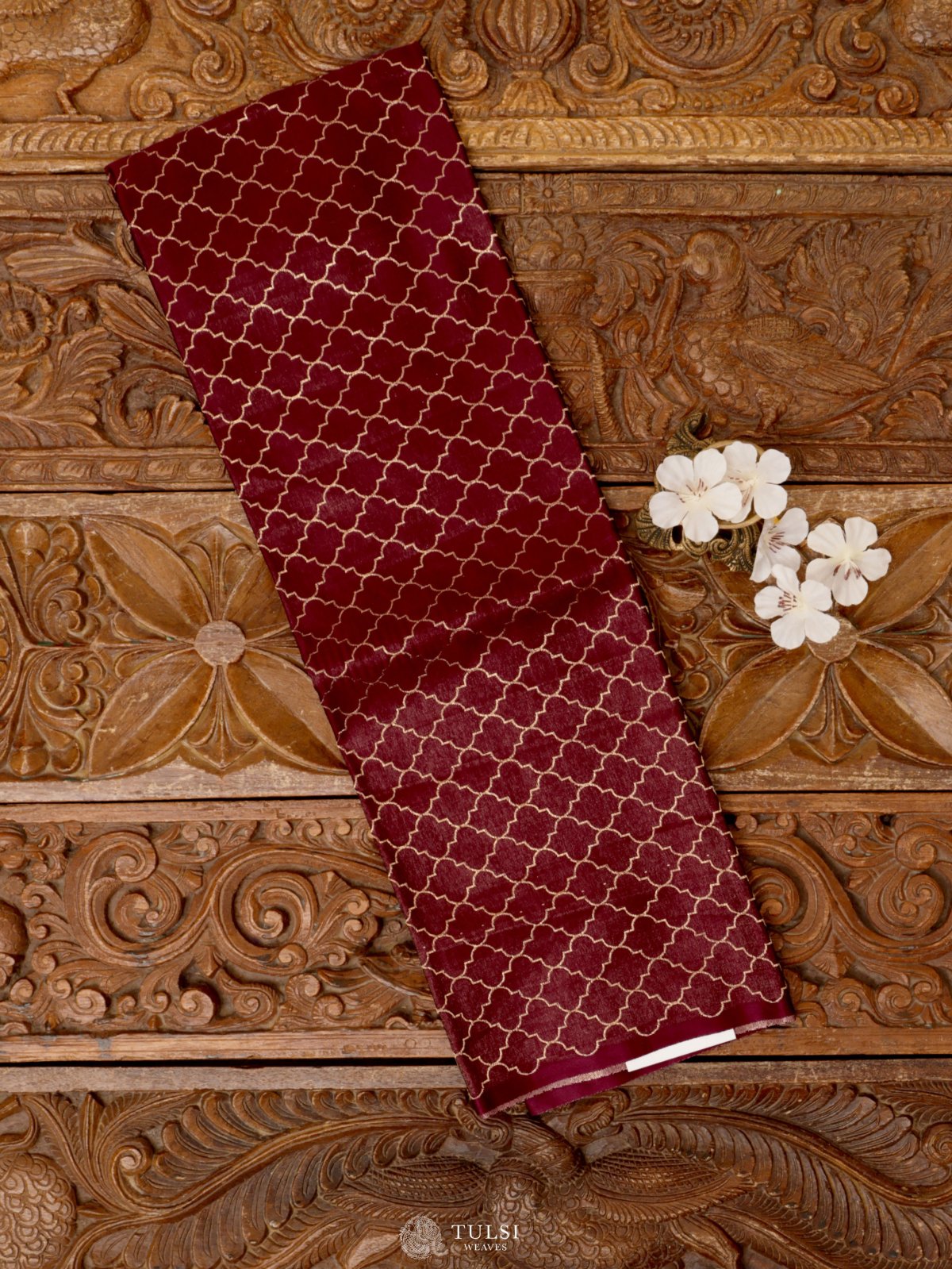 Deep Maroon Banaras Silk Blouse