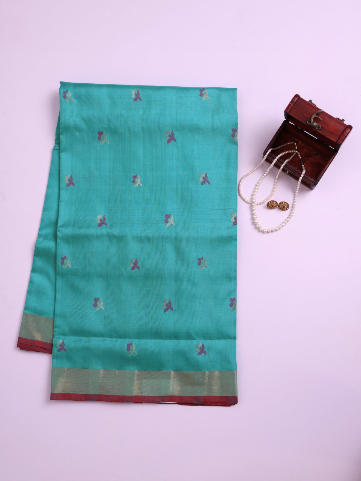 Soft Cyan Uppada Silk Saree