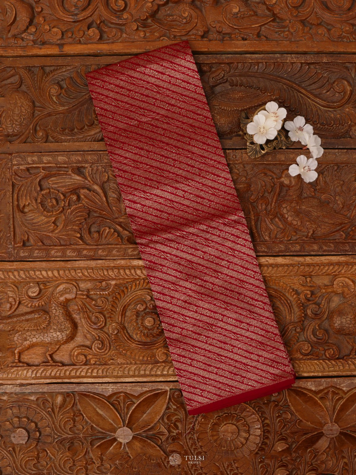 Red Banaras Silk Blouse