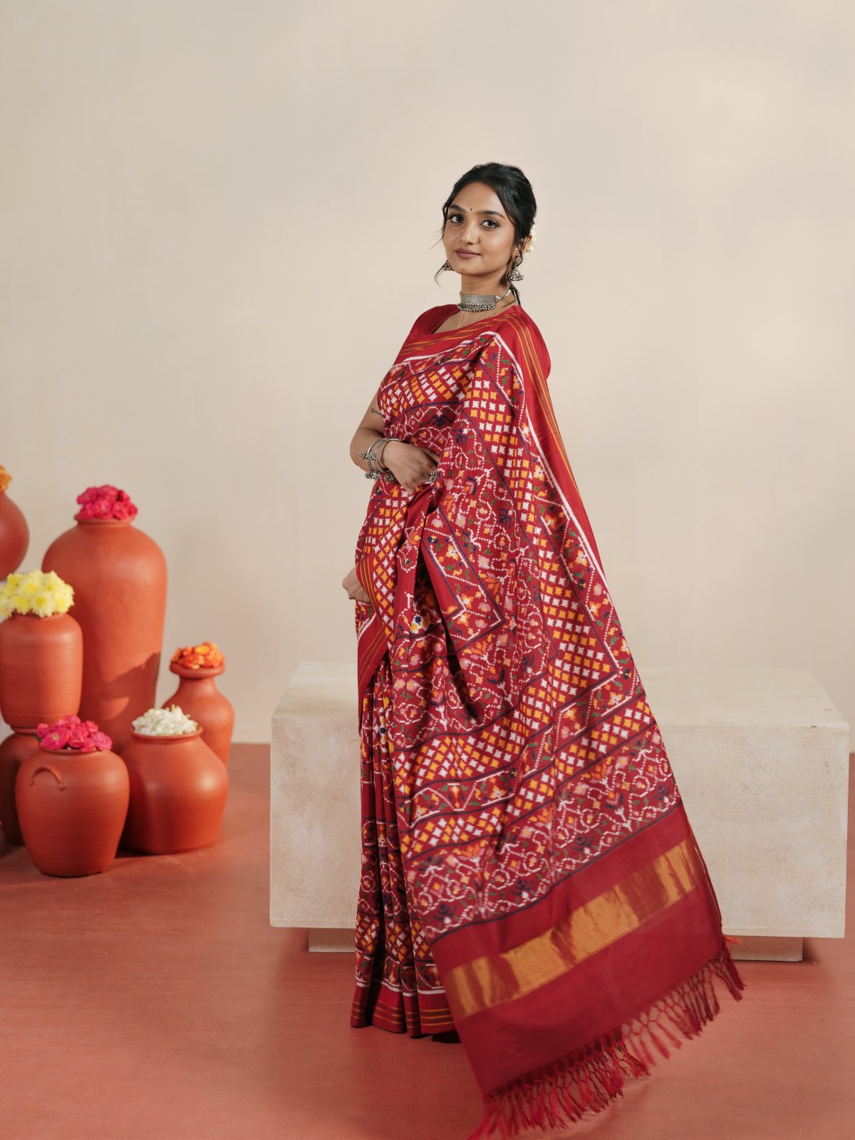 Curated 26 - Red Patan Patola Silk Saree